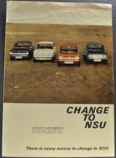1968 NSU Sales Brochure Folder TTS TT 1200 C 1000 Prinz 4 Original