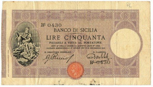 Lire banco sicilia - 50,