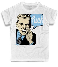 T-shirt uomo bianca F**K IN A