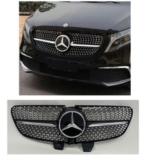 CALANDRE DIAMANT NOIR LOOK AMG POUR MERCEDES CLASSE V W447 PHASE 2 après 03/2019