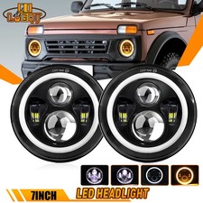 2x 7'' pollici rotondo LED