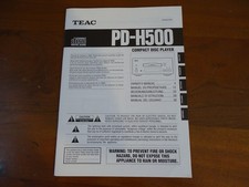 TEAC PD-H500 manuale di