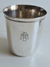 Bicchiere Decò realizzato da Cristofle in silver plate punzonato