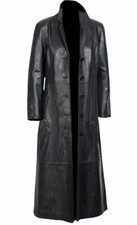 Trench coat donna pelle nero