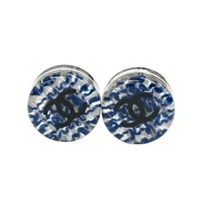 Orecchini CHANEL blu argento