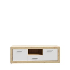 Set mobili da soggiorno FIBI in legno laminato di colore quercia Artisan/bianco.