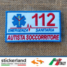 Toppa Patch Autista Soccorritore 112 - Emergenza Sanitaria con velcro M+F