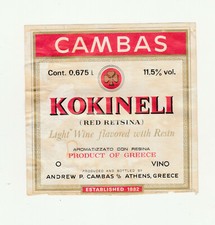 Etichetta pubblicitaria vino