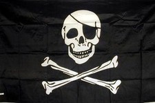 BANDIERA TESCHIO E OSSA INCROCIATE 3X5 bandiere pirata pirati GRANDE OSSO SCHELETRO 3X5