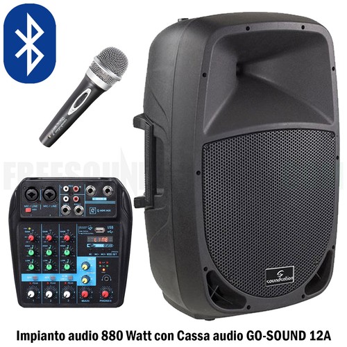 Impianto audio 880w cassa - impianto,