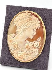 Large Cameo 14Kt Gold 70mm
