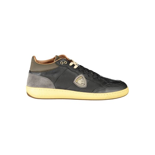 Blauer black leather men - leather,