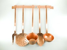 Set di 5 mestoli in rame da