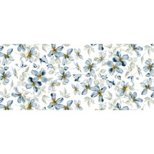 Tovagliato fantasia fiori blu - fantasia,