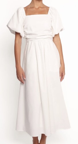 Abito midi bianco petalo - , e