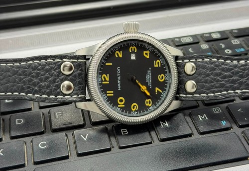 Hamilton khaki payoneer black - khaki,