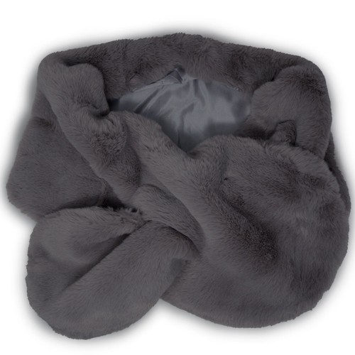 Stola pelliccia grigia - , donna