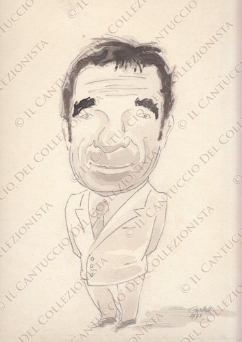 1971 disegno caricatura ugo - 1971, di