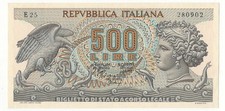 500 lire aretusa decr - lire,