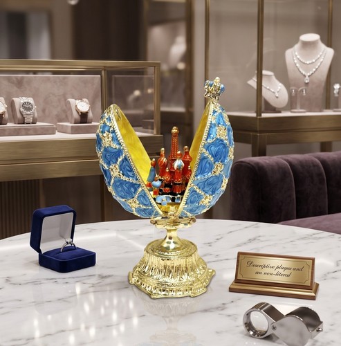 Uova faberge blu imperiale - blu,