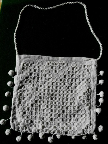 Piccola borsa cotone ricamata - piccola,