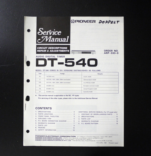 Originale pioneer 540 audio - pioneer,
