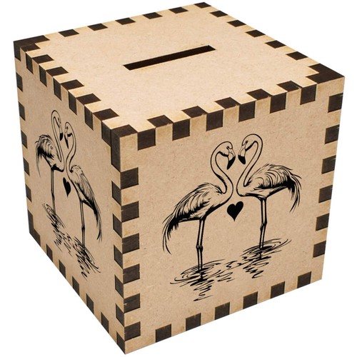 Pair flamingos with heart - 'pair, of