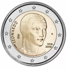 Moneta leonardo da vinci - 2€,