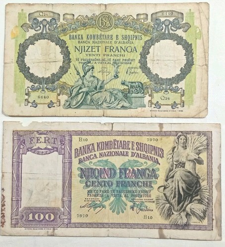 Banconote albania 1939 e - 2x, 20