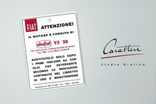 Cartellino forato vintage fiat - vintage,