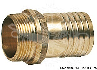 Portagomma ottone maschio - portagomma,