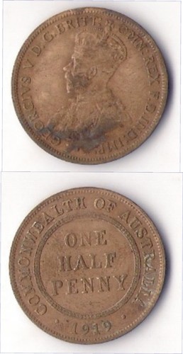 Australia penny 1919 - australia.,