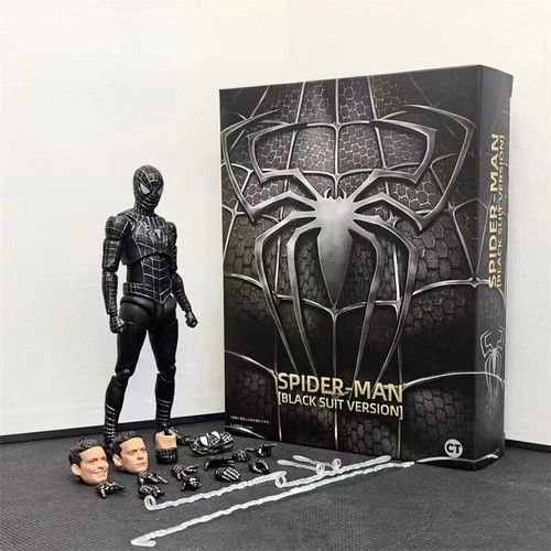 Spider man black suit - black, action