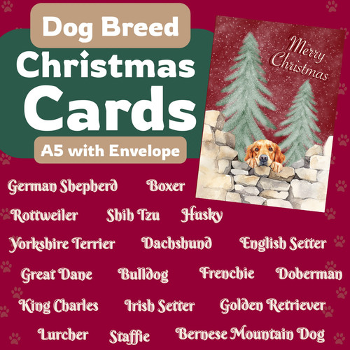 Biglietto natale razza - razza, cane