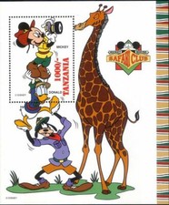 Tanzania 1994 Disney Safari Topolino Pippo Giraffa Fotocamera Foto
