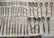 Servizio Di Posate Da 12 personein Acciaio Inox Vintage mAde Italy Leggi Descriz