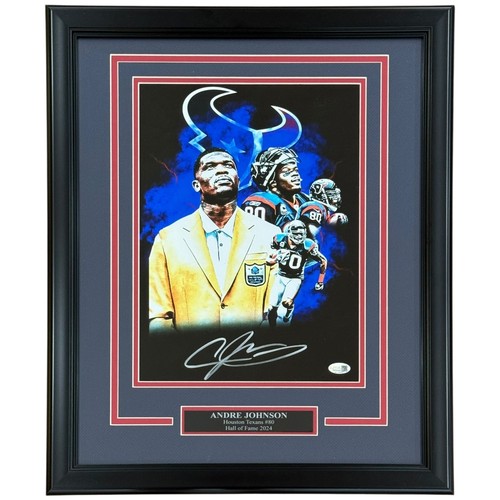 Foto andre johnson - johnson, autografata