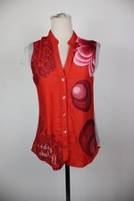 DESIGUAL CAMICIA SMANICATA DONNA TG. M WOMAN SHIRT CASUAL VINTAGE MULTICOLORE