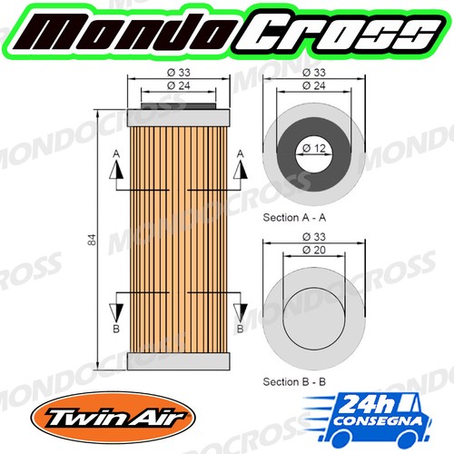 Filtro olio twin air - ktm, 350