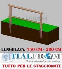 Staccionata Steccato Recinzione in Legno con Sella 1 Foro ad Ancorare Italfrom