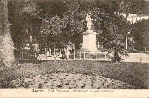 Ei692 cartolina salerno villa - salerno,