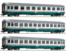 Roco SET 3 carrozze EUROFIMA 1 Prima cl. e 2 seconda cl. XMPR logo FS Trenitalia