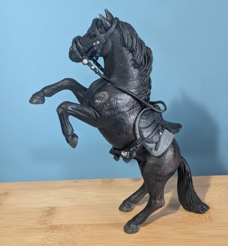 Schleich rearing black mustang - rearing,