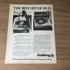 GRAM200 MAGAZINE ADVERT 11X8 GOLDRING-LENCO TRUNTABLES