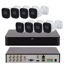 Kit 8 Telecamere AHD con DVR 8 Canali 5 MPX Professionale Uniview Ultra HD