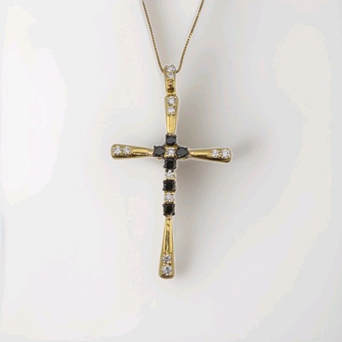 Collana con croce diamanti - , e