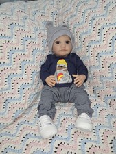Reborn baby boy soft body - soft, 17"