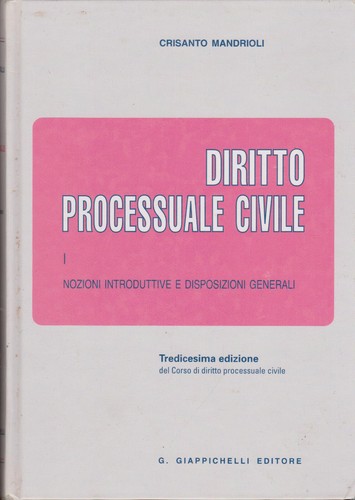 Mandrioli diritto processuale - diritto,