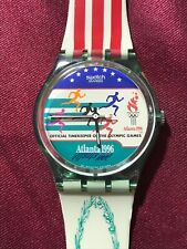 Orologio da polso SWATCH Gent ATLANTA LAURELS (GZ145)-NUOVO/NOS-Speciale Olimpico-USA