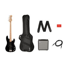Squier Affinity Series Precision Bass PJ Pack MN Black - Confezione basso elettrico